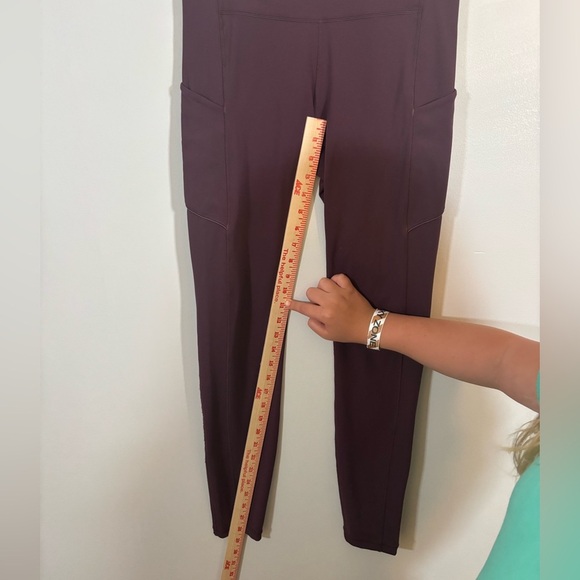 Lululemon Fast and Free High-Rise Tight 25” Nulux Maroon Size 6 with pockets - Picture 14 of 16